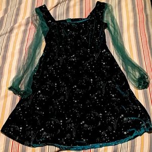 Green Felt Dress, Size S